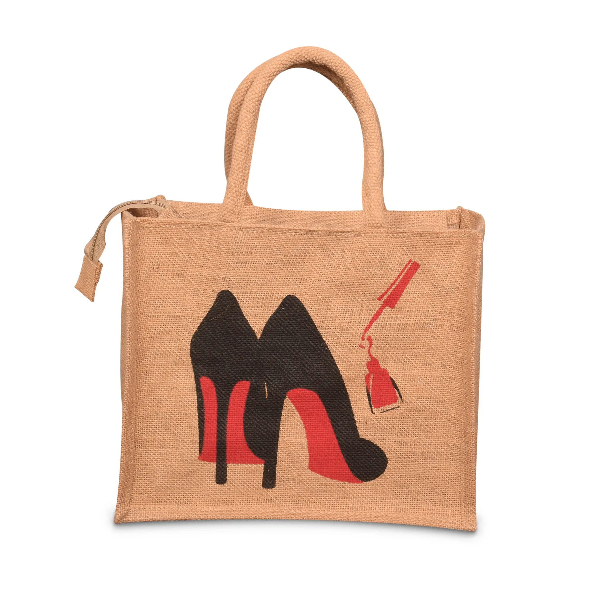 Lilbiya Shoe Art Art Multipurpose Jute Bag 2